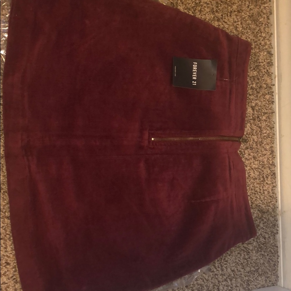 Corduroy Maroon Skirt